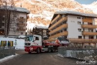 Einbringung eines Generators in Zermatt